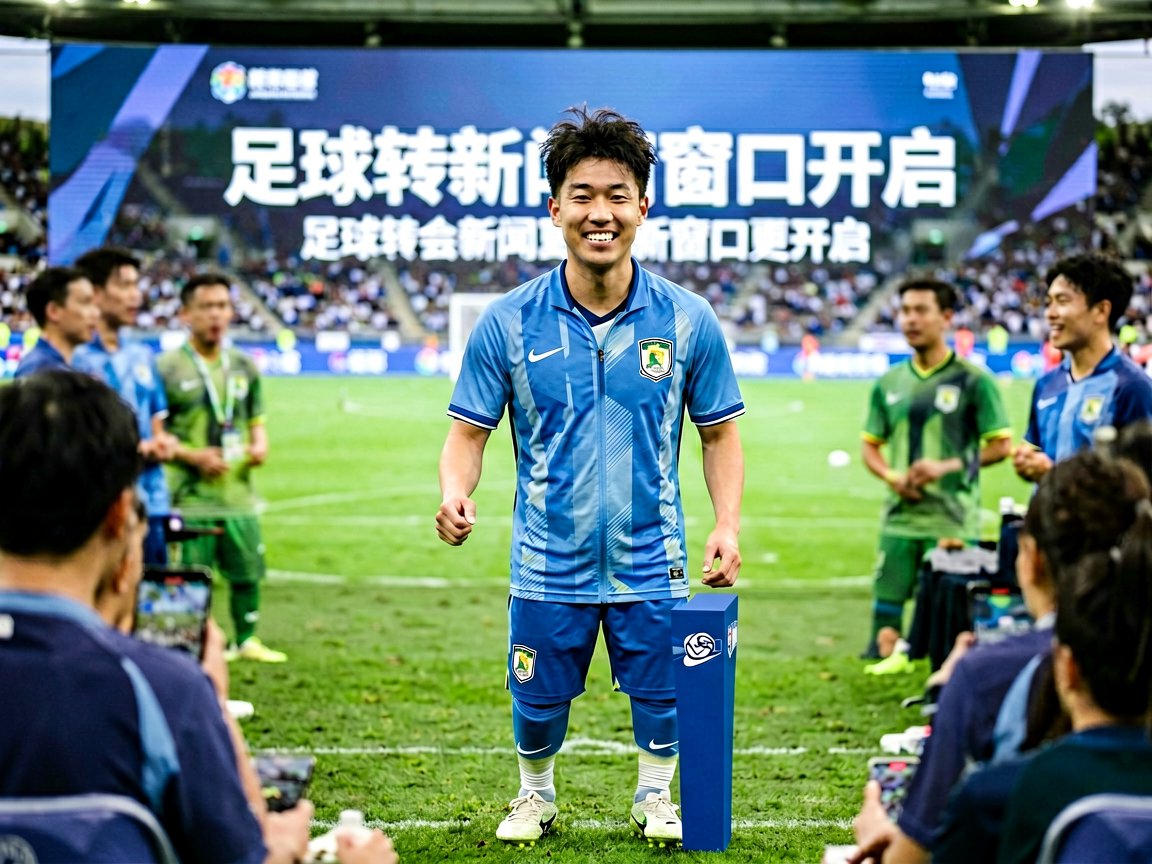 6686体育足球转会新闻——球员在新闻发布会现场宣布转会决定的场景